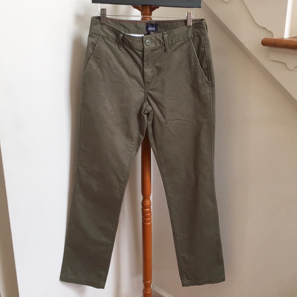 Men’s Gap Khaki Lived In Slim Fit Green 30x32
